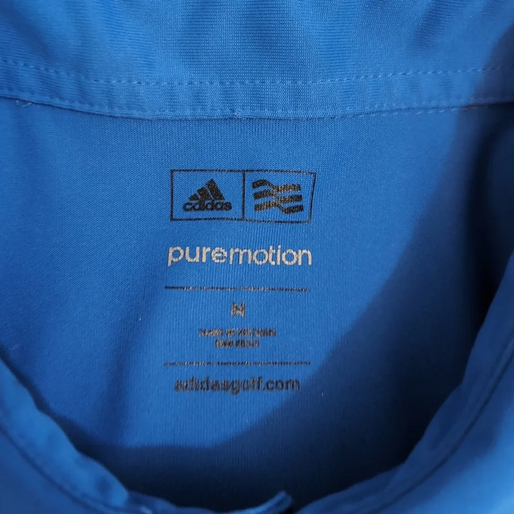 ADIDAS Men's M Pure motion BLUE/HAZY BLUE POLO GOLF SHIRT - Picture 2 of 8
